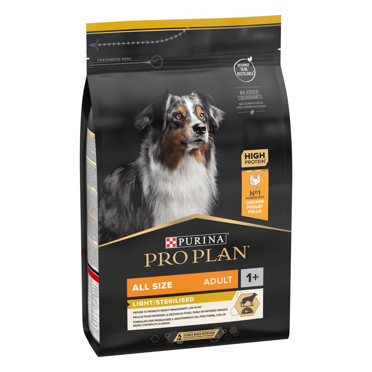 Purina Pro Plan Light Sterilised All Sizes Adult, Dry Dog food with Chicken