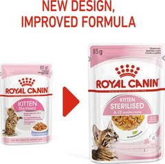 Feline Health Nutrition Kitten Sterilised Jelly (WET FOOD - Pouches) - 12 x 85 gms