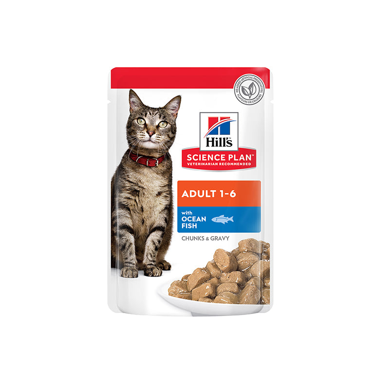 Hill's Science Plan Adult Wet Cat Food Ocean Fish Pouches