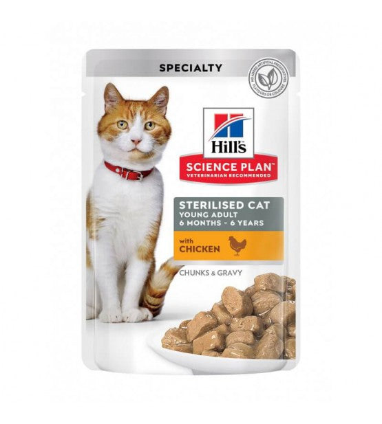 Hill's Science Plan Sterilised Cat Adult Cat Wet Food With Chicken Pouches