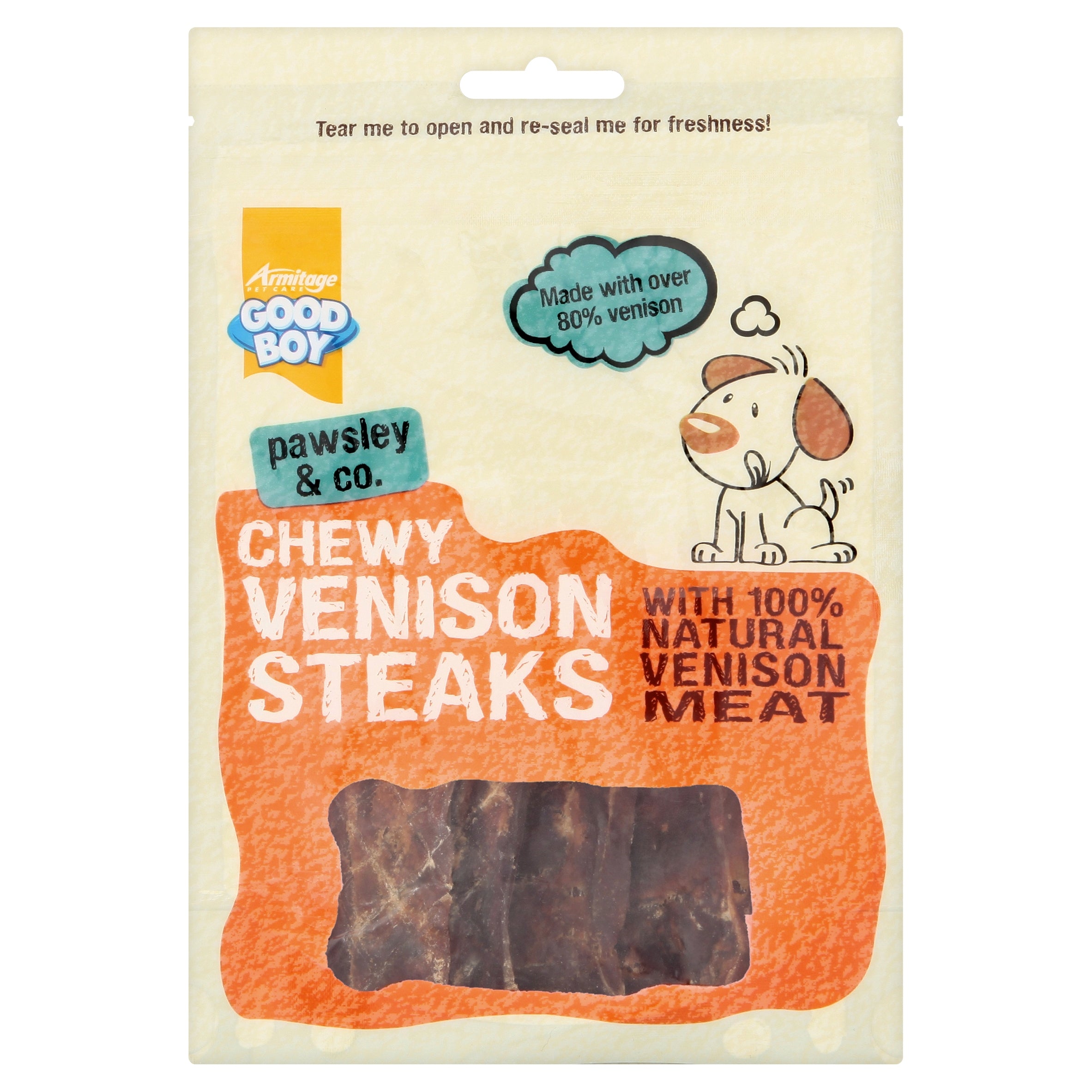 Armitage Chewy Venison Steaks - 80g