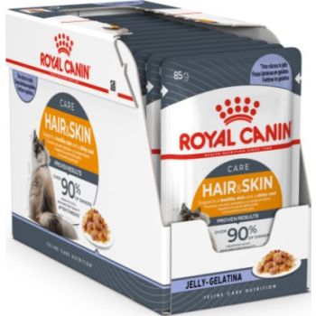 Royal Canin Hair & Skin Jelly Cat Wet Food (Pouches)