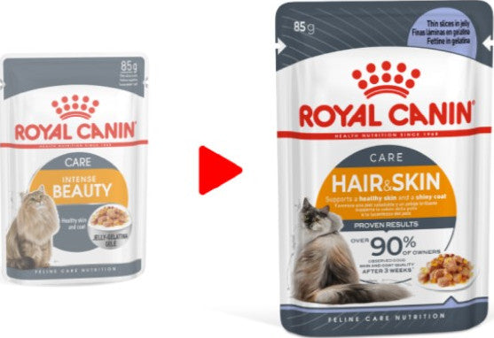 Royal Canin Hair & Skin Jelly Cat Wet Food (Pouches)