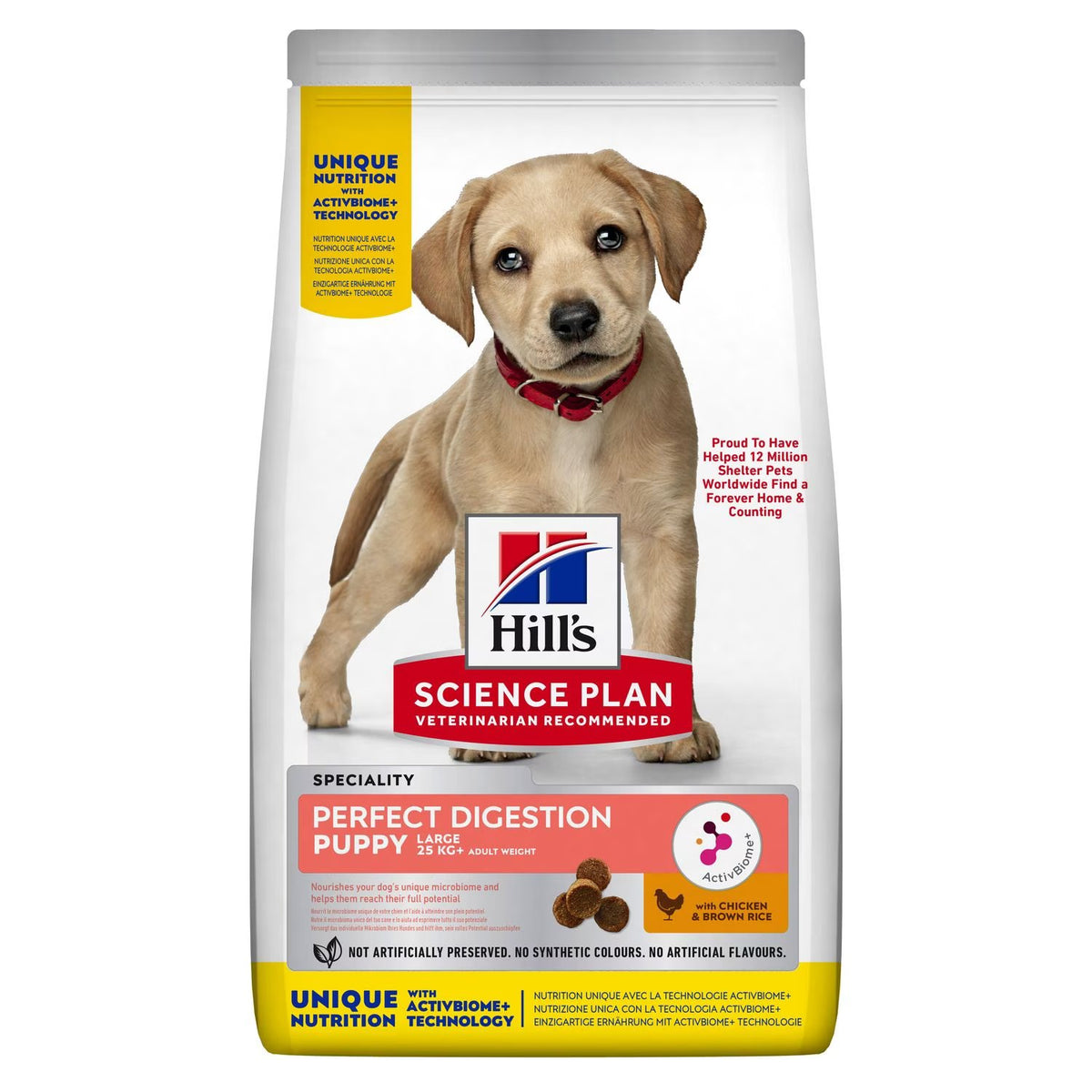 Hill's Science Plan PERFECT DIGESTION LARGE BREED PUPPY DRY FOOD with CHICKEN AND BROWN RICE