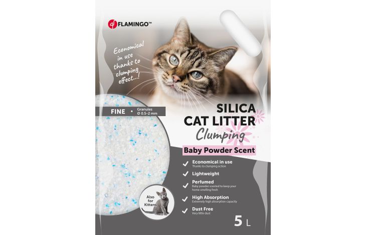 Flamingo Silica Fine Clumping Baby Powder Litter 