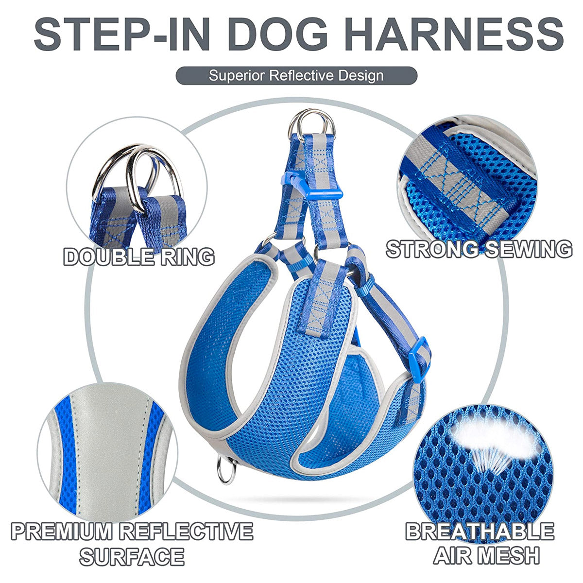 Fida Step-in Reflective Dog Harness