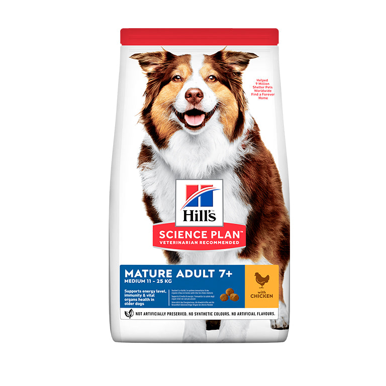 Hill's Science Plan Medium Mature Adult 7 Dog Food with Chicken 