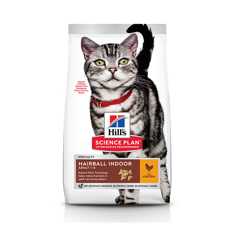 Hill's Science Plan Hairball Indoor Cat Food with Chicken