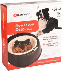 Flamingo Dog Slow Feeder Osto, Black