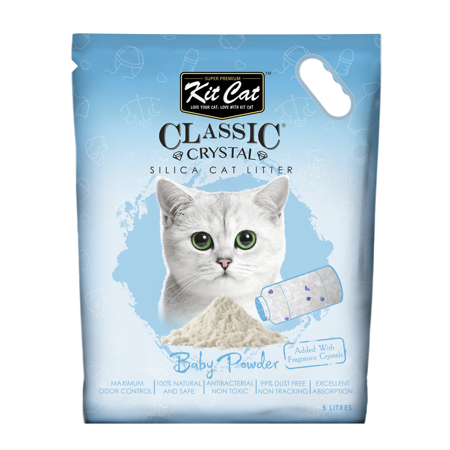 Kit Cat Classic Crystal Cat Litter ? Baby Powder