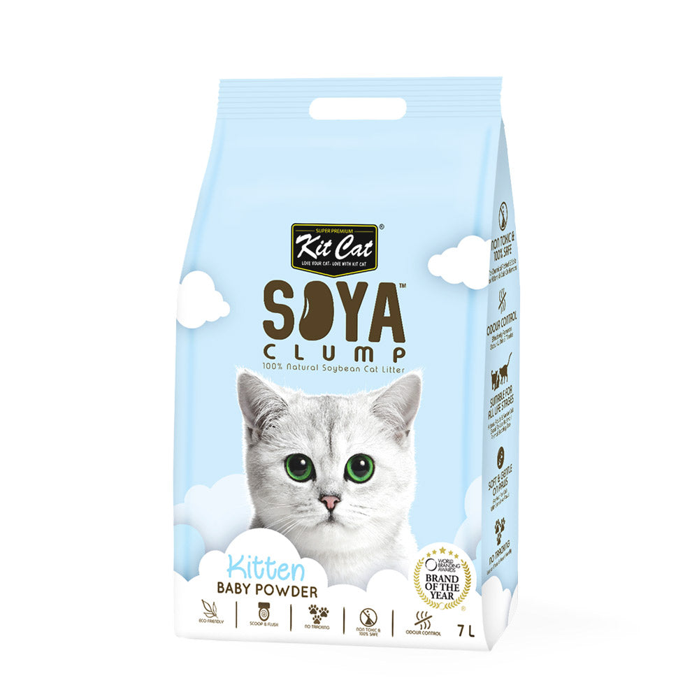 Kit Cat Soybean Litter Soya Clump Kitten Baby Powder