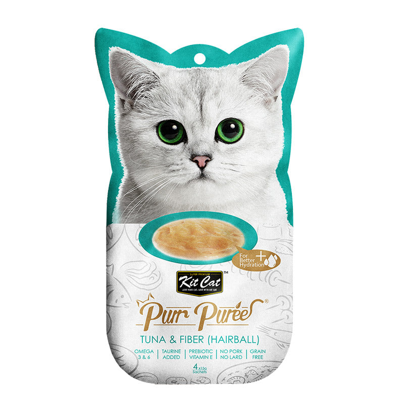 Kit Cat Puree Tuna & Fiber (Hairball)