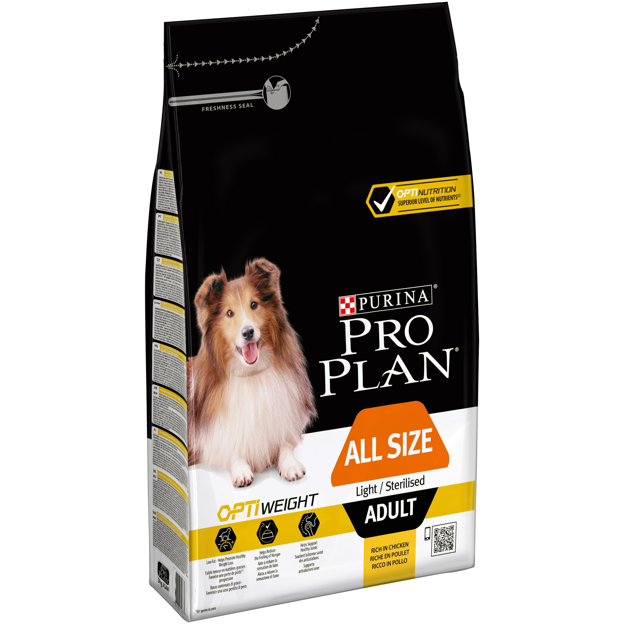 Purina Pro Plan Light Sterilised All Sizes Adult, Dry Dog food with Ch ...