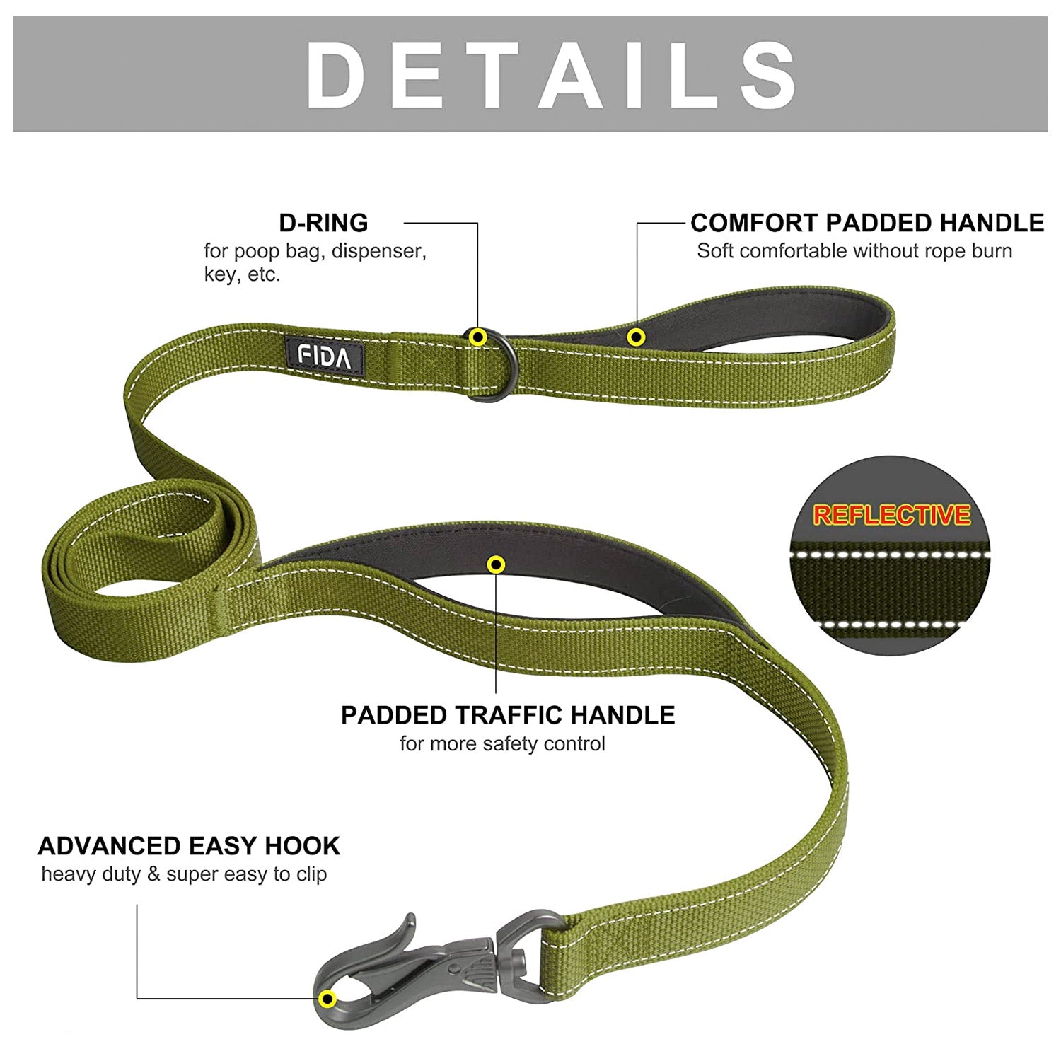 Fida Heavy Duty Dog Leash