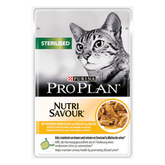 Purina Pro Plan Sterilised Adult, Wet Cat Food with Chicken Grilled in Gravy