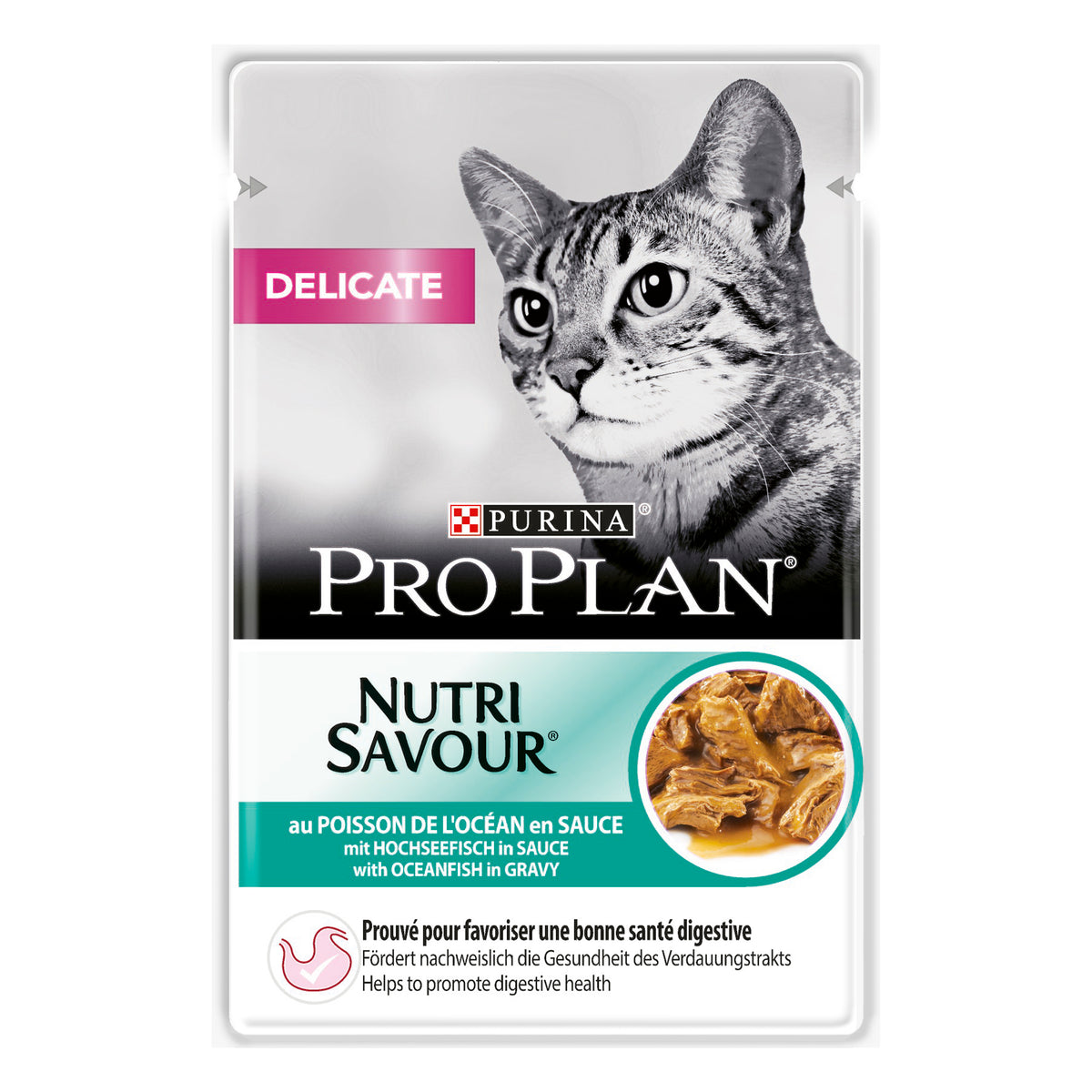 Purina Pro Plan Delicate, Wet Cat Food with Oceanfish Grilled in Gravy