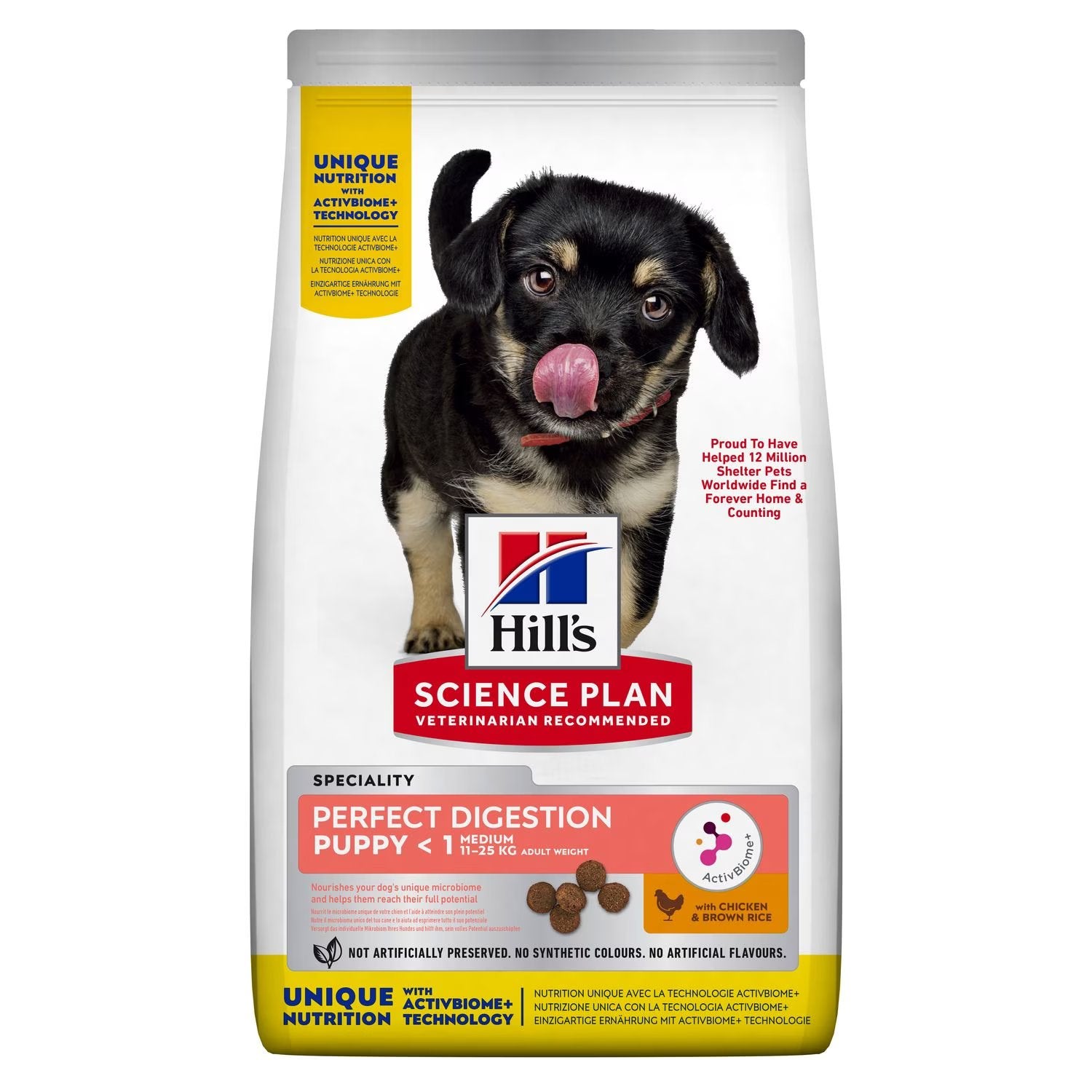 Hill's Science Plan PERFECT DIGESTION MEDIUM PUPPY DRY FOOD with CHICKEN AND BROWN RICE 