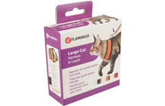 Flamingo Big Cat Harness Set with Leash