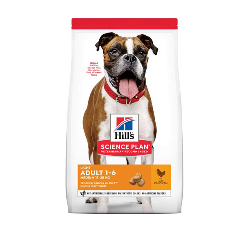 Hill's Science Plan Light Medium Adult dog food with Chicken 