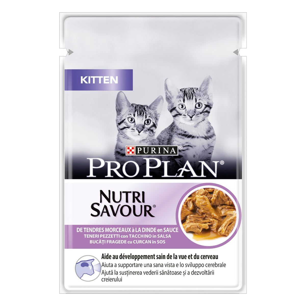 Purina Pro Plan Kitten, Wet Cat Food with Turkey Grilled in Gravy