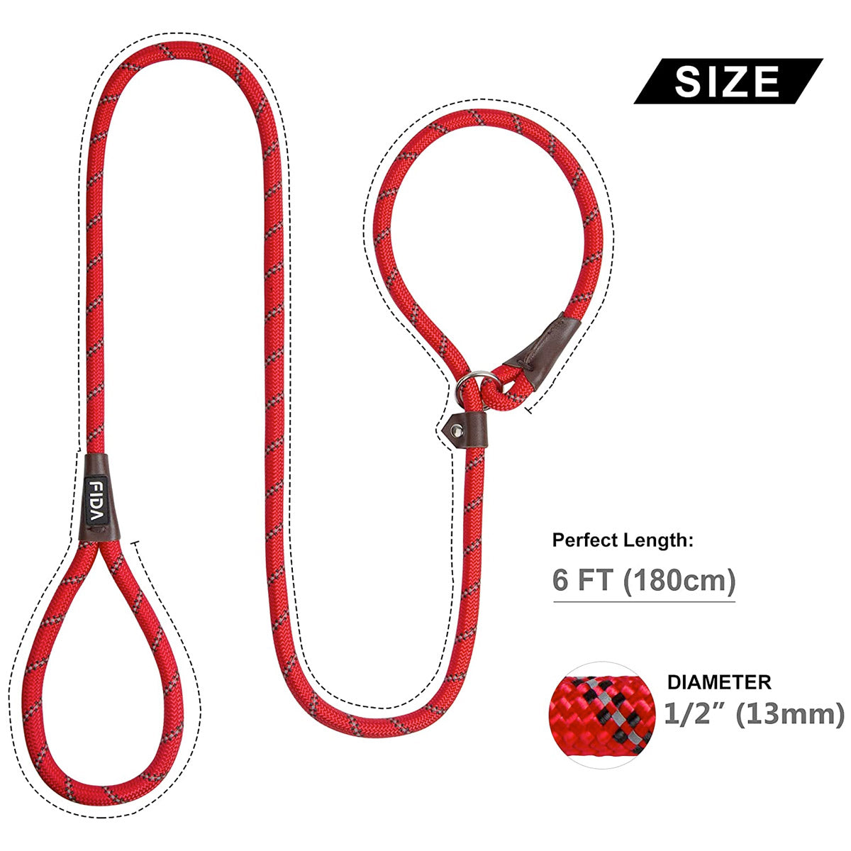 Fida Durable Slip Lead Dog Leash / Training Leash